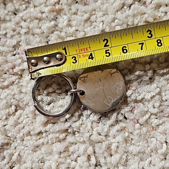 IB Cartier Silver Circular Keychain Bag Charm - Picture 7 of 8